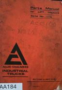 Allis-Chalmers-Allis-Chalmers FCL 100 2-Speed Lift Truck Parts Manual, Model: FCL 100 2 P.S-FCL 100 2 P.S.-01
